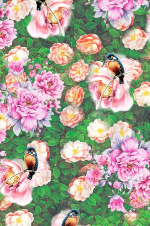 牡丹印花华亿平台图片