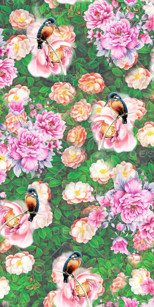 牡丹印花华亿平台图片