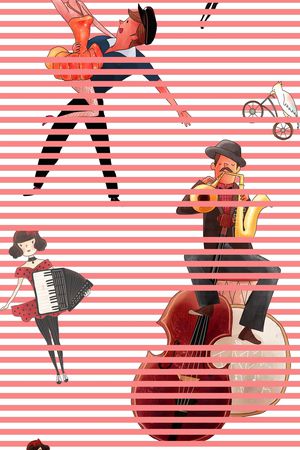 横条印花华亿平台图片