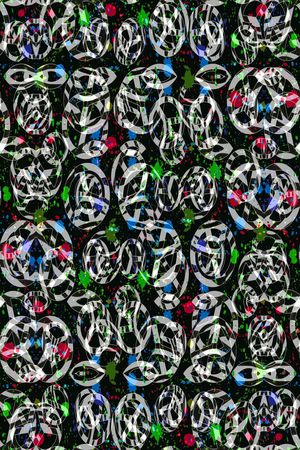 水墨条纹印花华亿平台图片