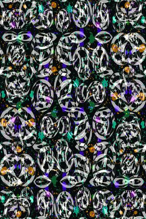 水墨条纹印花华亿平台图片