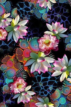 花卉印花华亿平台图片