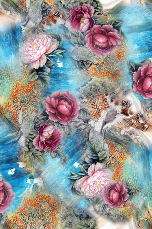 中国风印花华亿平台图片