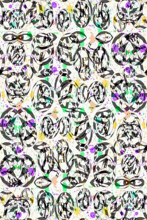 水墨条纹印花华亿平台图片