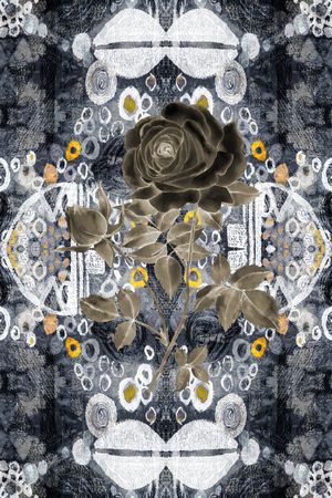 黑白印花华亿平台图片