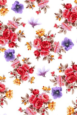 玉兰花印花华亿平台图片