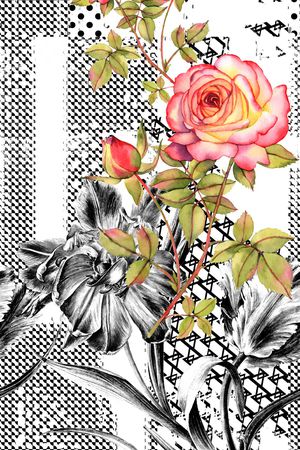 花卉印花华亿平台图片