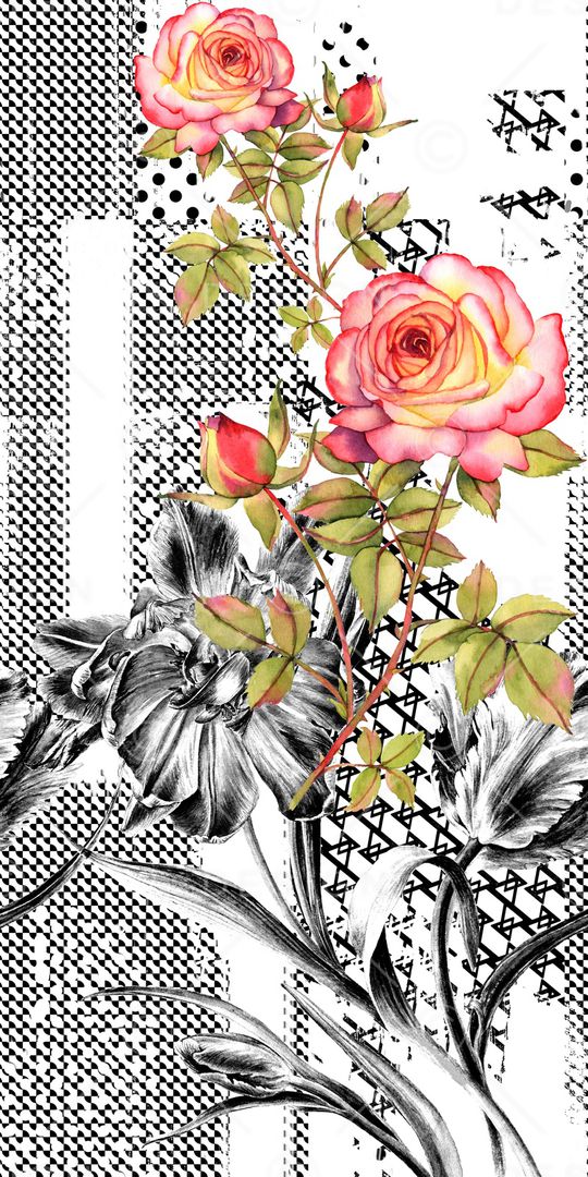 花卉印花华亿平台图片