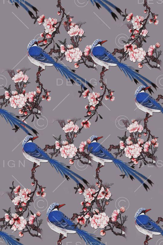 花鸟印花华亿平台图片