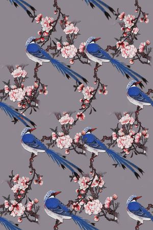 花鸟印花华亿平台图片