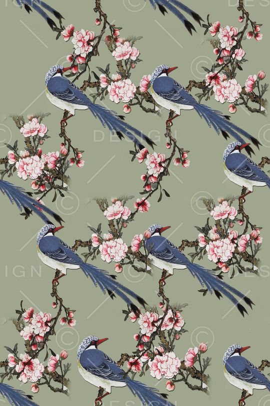 花鸟印花华亿平台图片