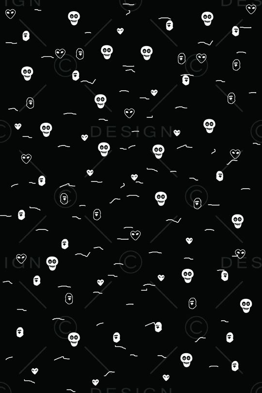 骷髅头印花华亿平台图片