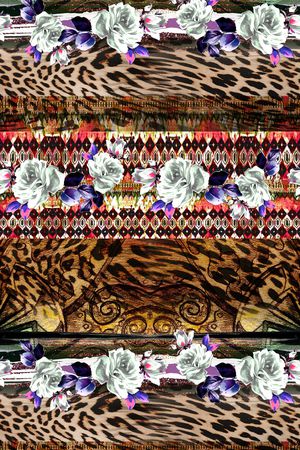 动物纹印花华亿平台图片