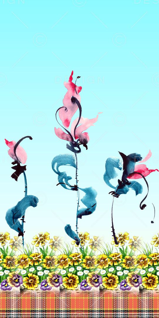 花卉印花华亿平台图片