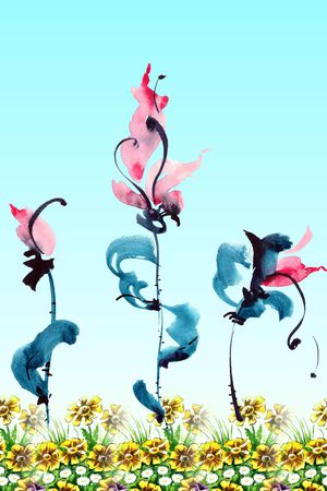 花卉印花华亿平台图片