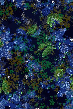 水彩花卉印花华亿平台图片