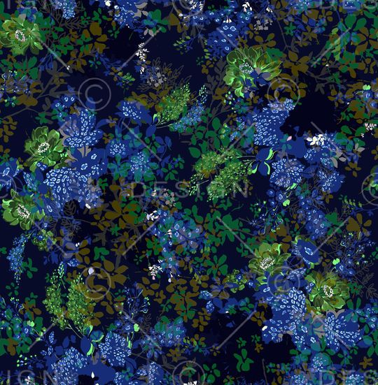 水彩花卉印花华亿平台图片