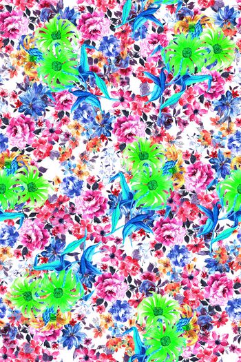 小碎花印花华亿平台图片