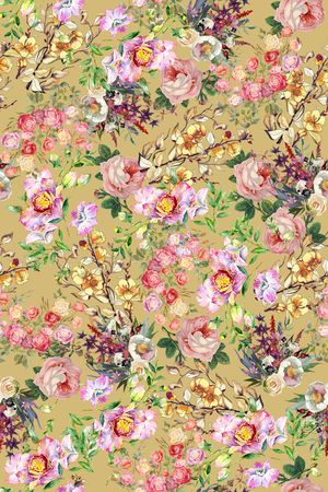 花卉印花华亿平台图片