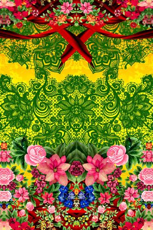 花卉印花华亿平台图片