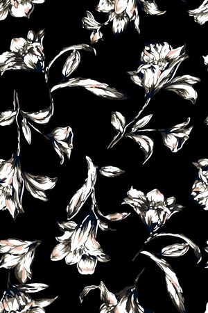 抽象花卉印花华亿平台图片