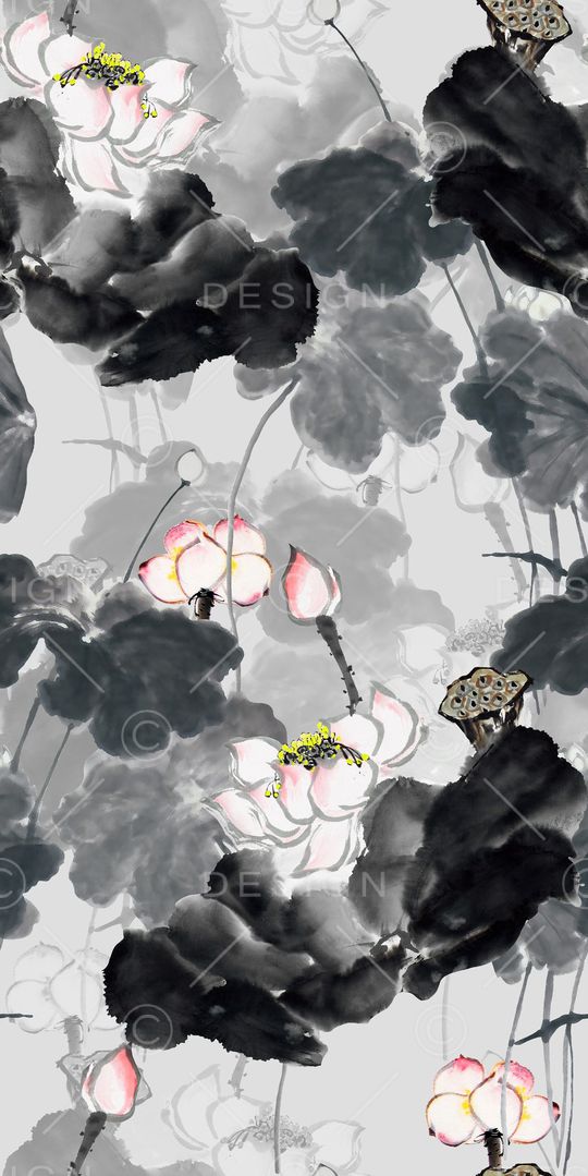 荷花印花华亿平台图片