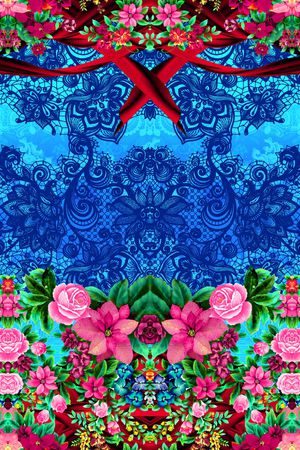 花卉印花华亿平台图片