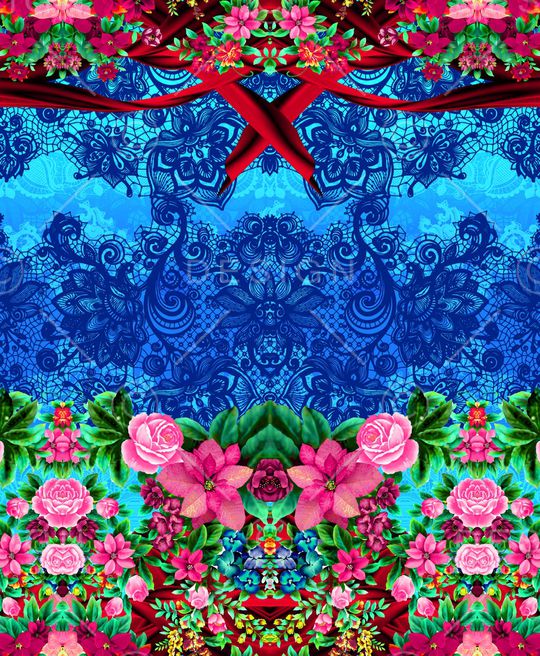 花卉印花华亿平台图片