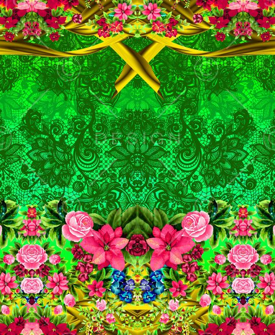 花卉印花华亿平台图片