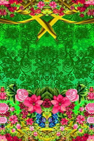 花卉印花华亿平台图片