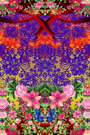 花卉印花华亿平台图片