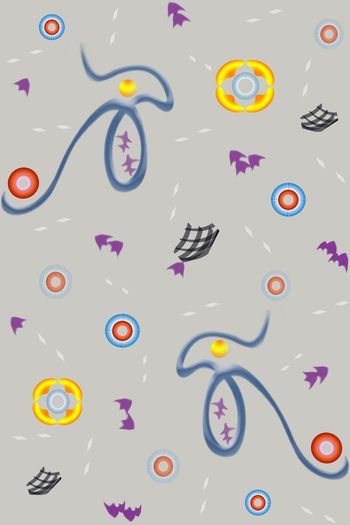 抽象飘落杂物印花华亿平台图片