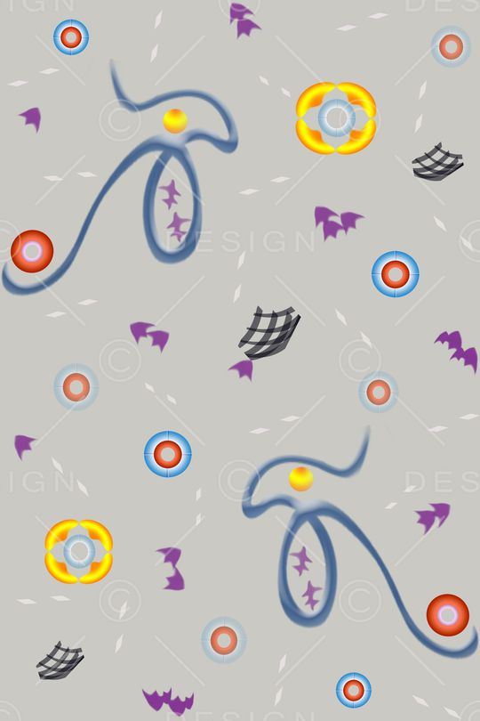 抽象飘落杂物印花华亿平台图片