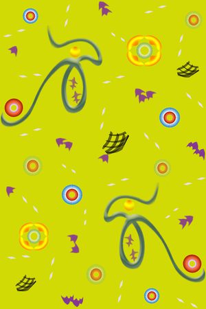 抽象飘落杂物印花华亿平台图片