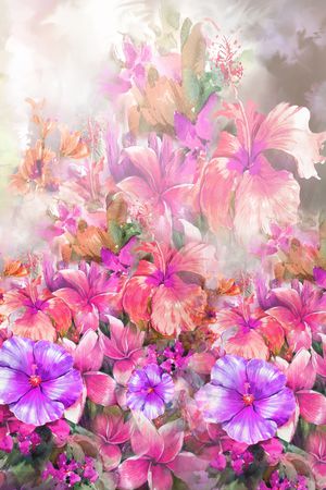 花卉印花华亿平台图片