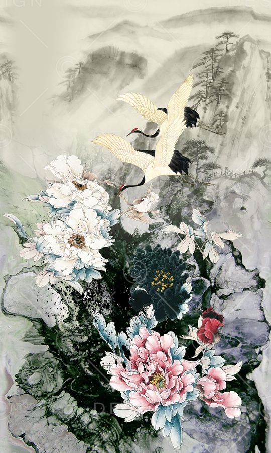 中国风印花华亿平台图片