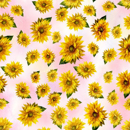 向日葵印花华亿平台图片