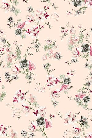 红色花卉印花华亿平台图片