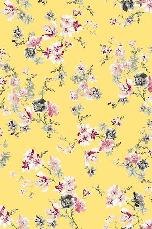 红色花卉印花华亿平台图片