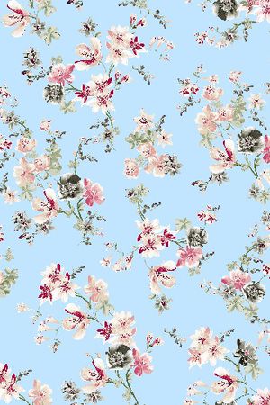 红色花卉印花华亿平台图片