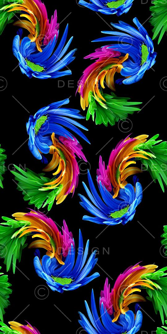 抽象羽毛印花华亿平台图片