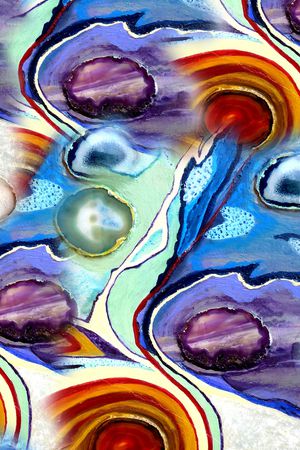 手绘圈圈印花华亿平台图片