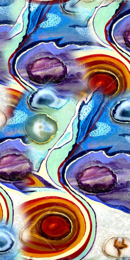 手绘圈圈印花华亿平台图片