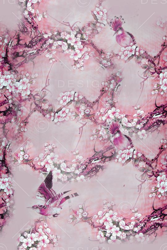 花鸟印花华亿平台图片