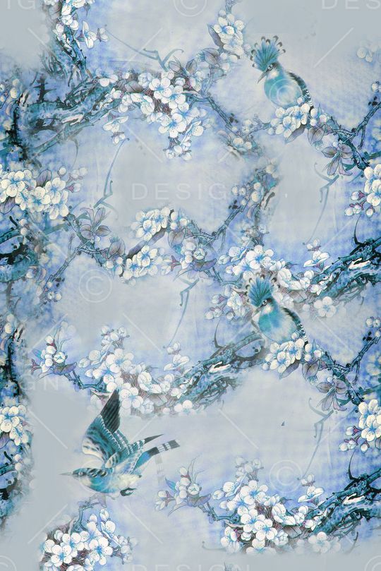 花鸟印花华亿平台图片