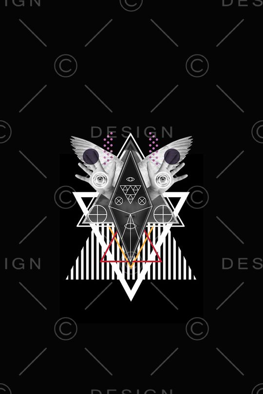 三角形印花华亿平台图片