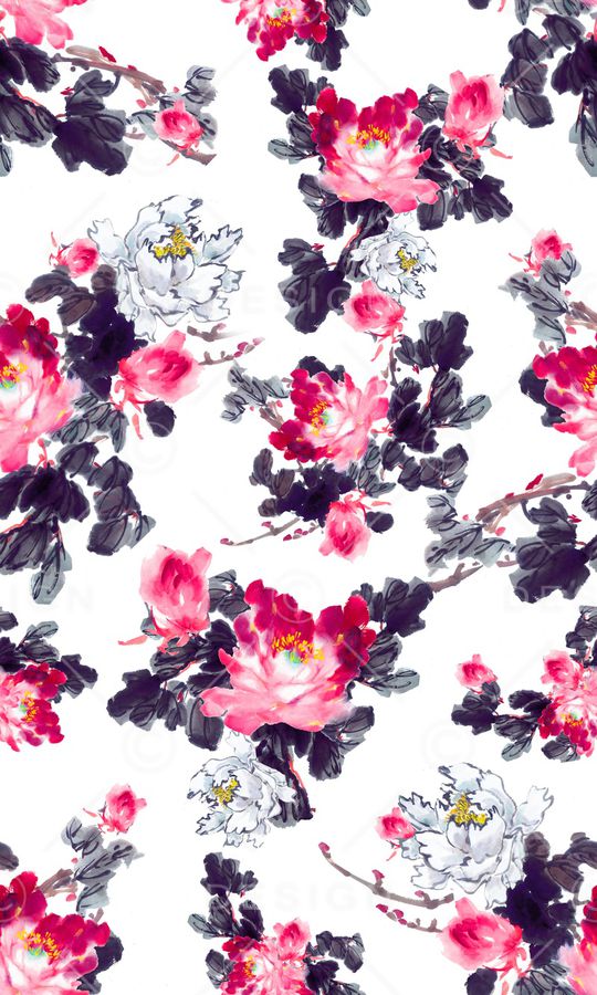 荷花印花华亿平台图片