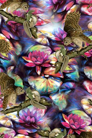 兰花印花华亿平台图片