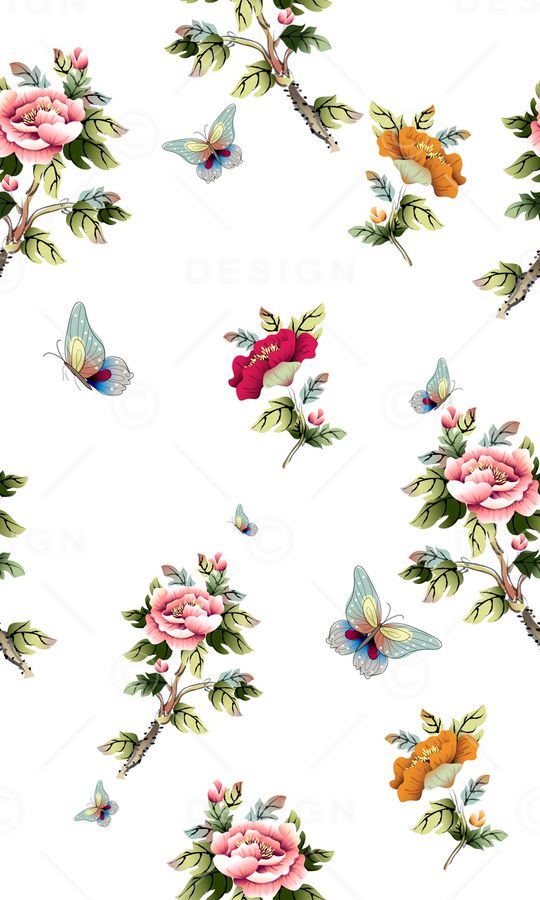 牡丹印花华亿平台图片