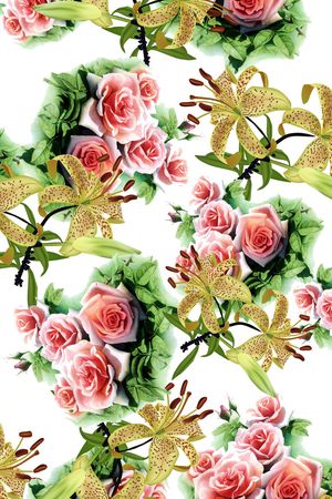 玉兰花印花华亿平台图片